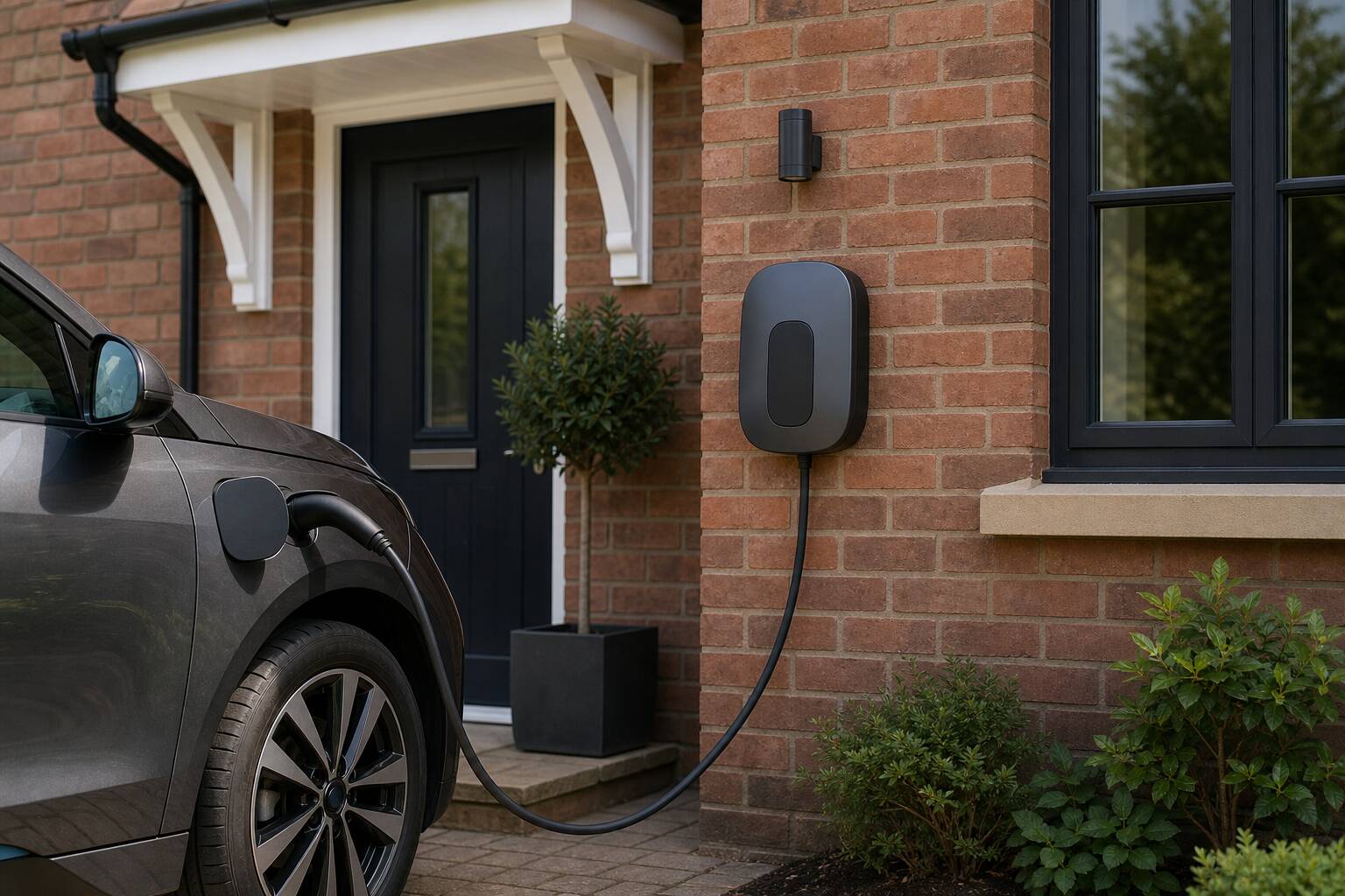 EV charger Doncaster — home charge point on a UK driveway